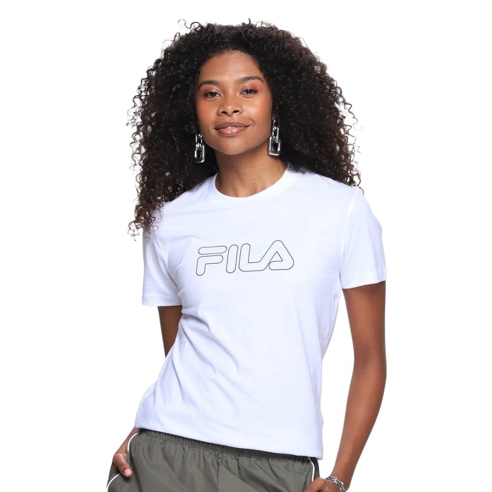 Camiseta Fila Regular Basic Outline Feminina