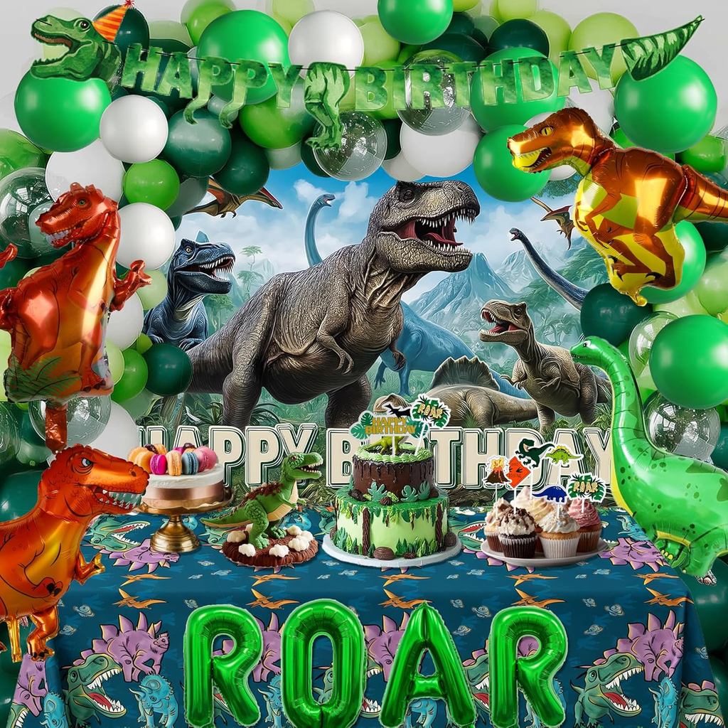 Conjunto de Decorações para Festa de Aniversário de Dinossauro para Meninos, Artigos para Festa de Dinossauro, Toalha de