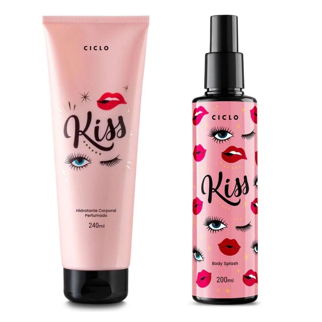 Combo Kit Kiss Body Splash + Hidratante Corporal Perfumado Ciclo Cosméticos