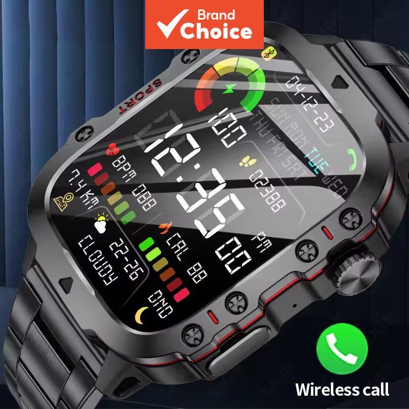 Relógio Esportivo Inteligente Masculino 1.81 polegadas HD Tela Monitor de Fitness Chamada Bluetooth Smartwatch Para