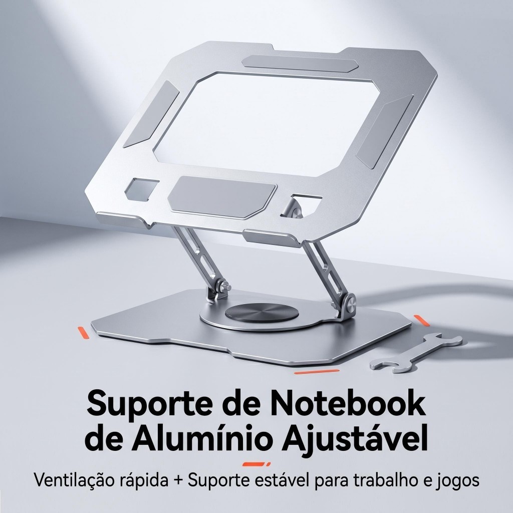 Suporte de Mesa para Tablet 360° Base Ajustável e Dobrável Suporte Ergonômico