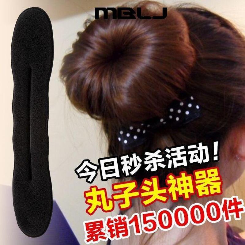 Coreia coreia novo estilo flor Bud bola cabeça Donut esponja de cabelo duplo gancho máquina de cortar cabelo cabeleireir