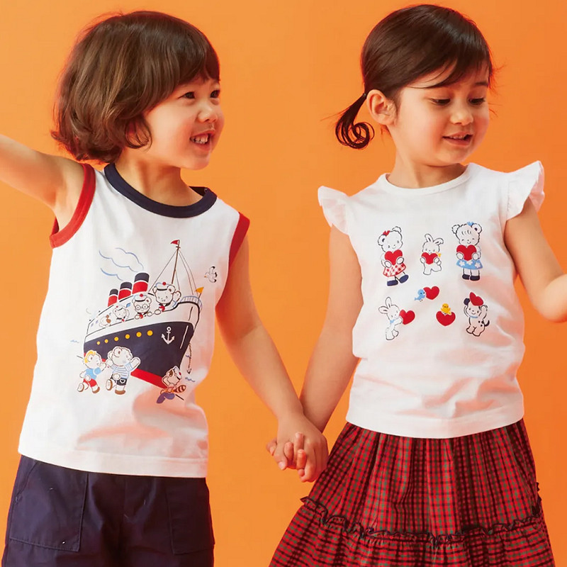 F casa roupas infantis verão colete infantil meninos puro algodão sem mangas topos médio grande crianças urso obstáculos