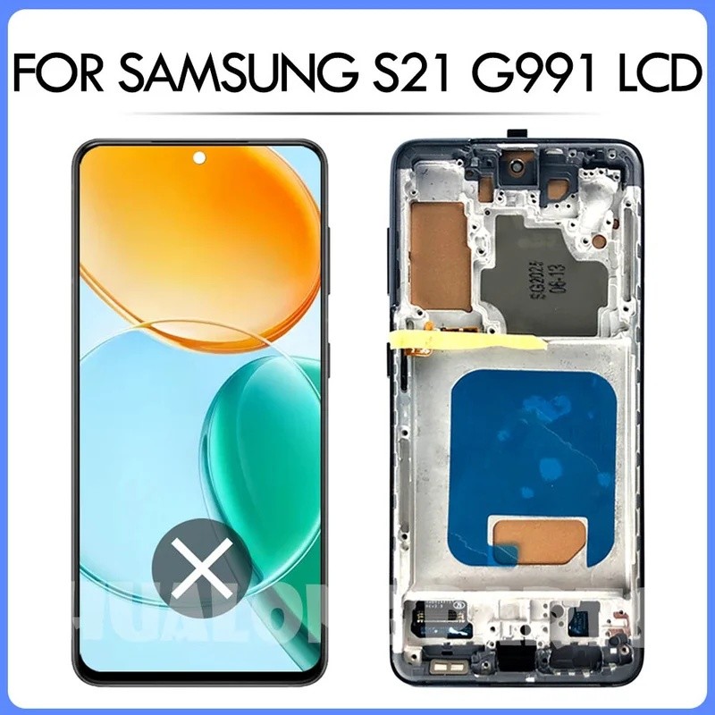 LCD TFT Para Samsung S21 5G Display SM-G991B G991B/DS G991U S21 Digitador Da Tela De Toque Com Quadro