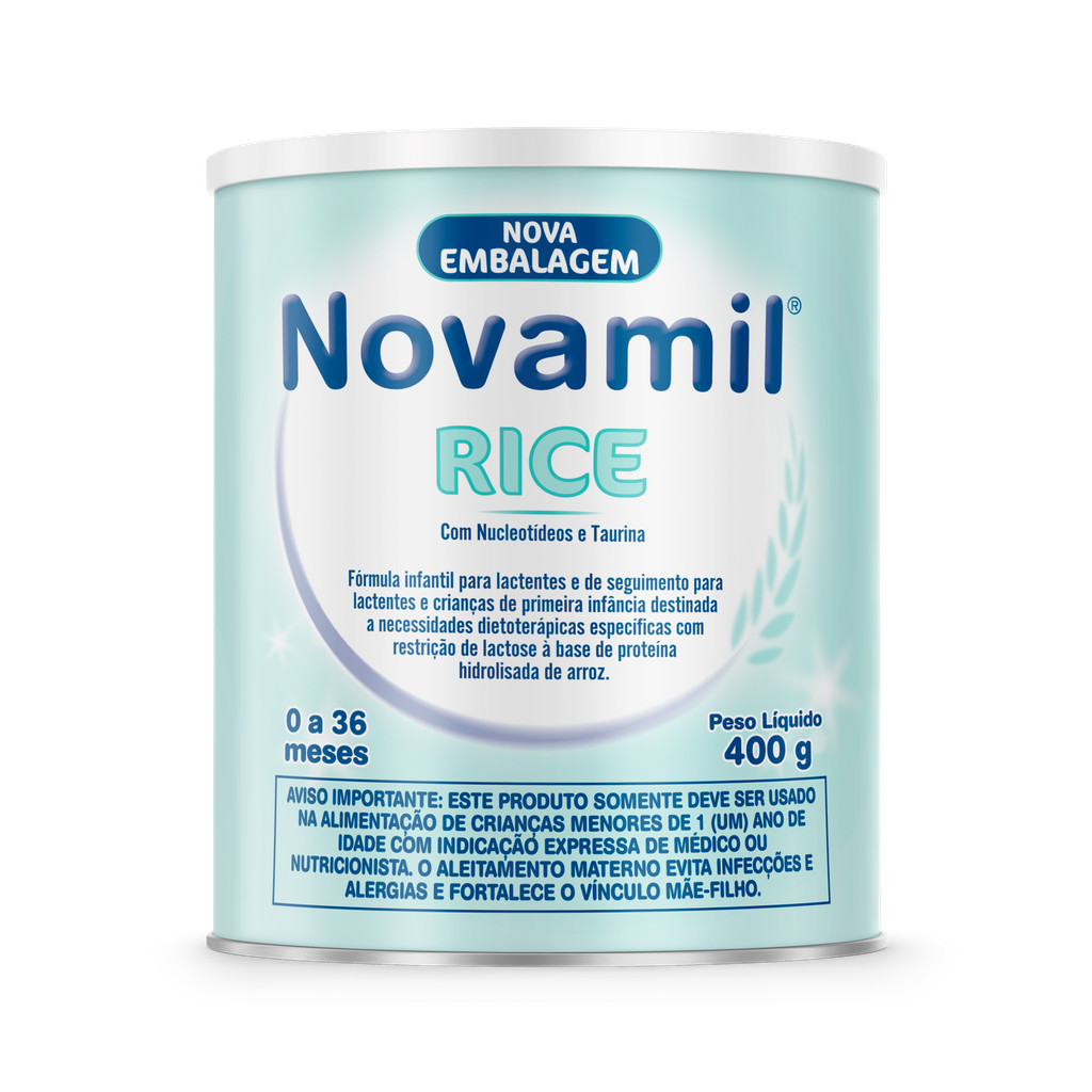 Novamil Rice 400g - Fórmula Infantil Sem Lactose 0 a 36 meses
