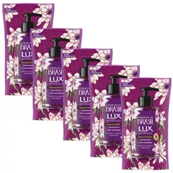 Kit 5 Sabonete Líquido Refil Lux Essências do Brasil Dama-da-Noite 240ml