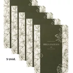 Kit 05 Bíblias Sagrada | ARC | Capa Eden