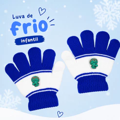 Luva De Frio Infantil Unissex 5 Dedos Acessório Lã Para Inverno