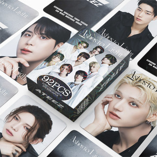 KPOP 92 peças/caixa Cartões fotográficos ATEEZ Coleção de cartões LOMO Ashes to Light KPOP VFEN DCEM