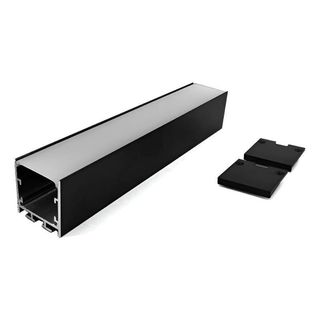 Perfil de Alumínio Sobrepor 1010 Preto 1m para Fita LED