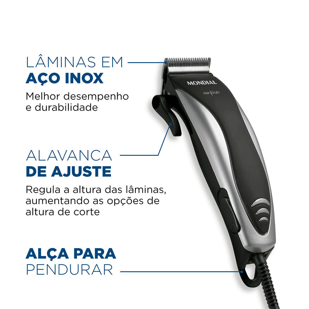 Máquina de Cortar Cabelo Mondial CR02 110V