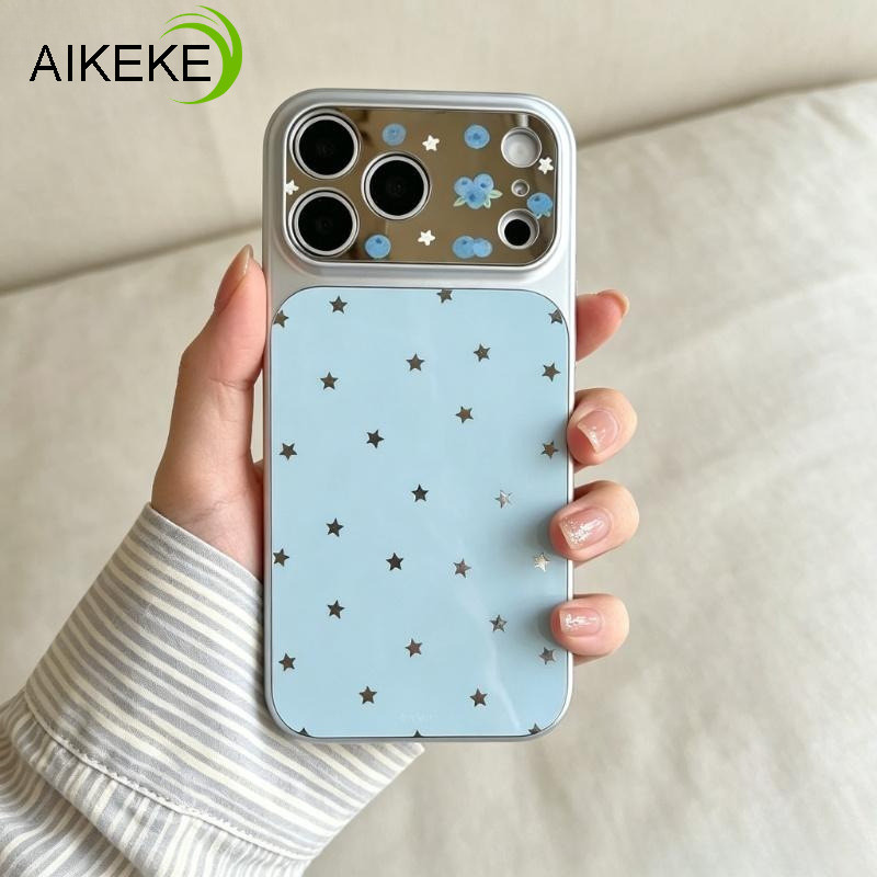 Estilo Coreano Oco Estrelas Espelho Caso De Telefone Para Samsung Galaxy A07 M07 F07 A06 M06 F06 A05S M05 A04S A04E M04 