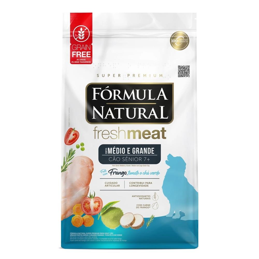Ração Sênior 2,5kg Fórmula Natural Fresh Meat Sênior Cães Porte Médio e Grandes Frango
