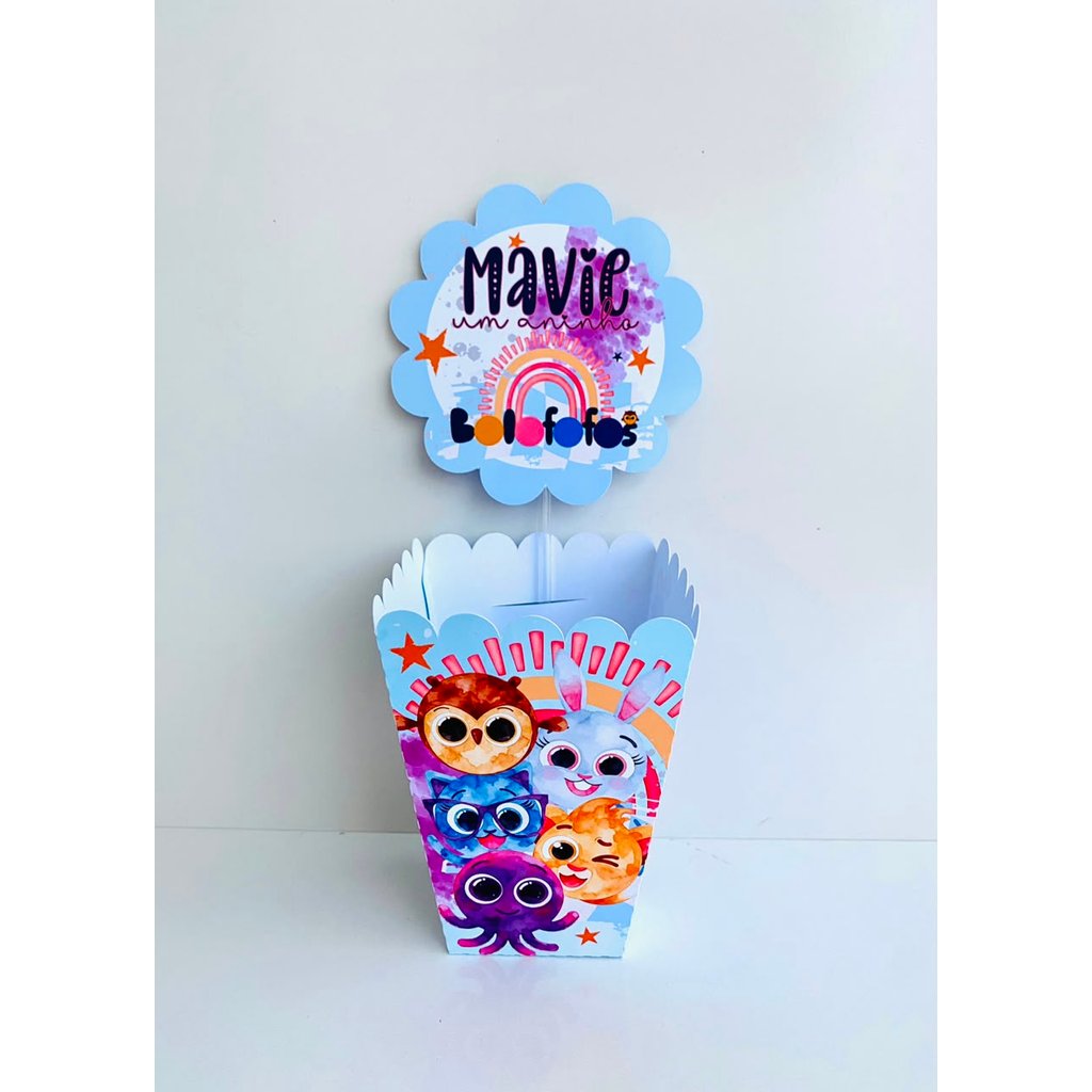 Centro de Mesa Personalizado Bolofofos Lembrancinha de Aniversário Infantil