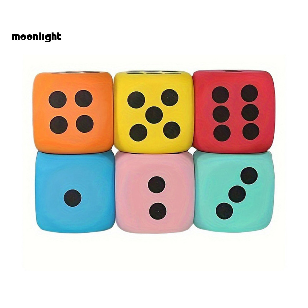 6/8cm Giant Eva Foam Dice Corner Six-sided for Board Games Casino Party Decoration Kids Toy Game Prop Fun Outdoor Indoor