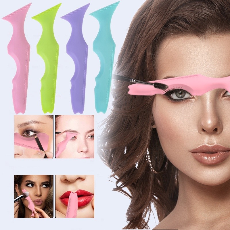 Delineador De Silicone Ajuda stencil Maquiagem Multifuncional Ferramenta De Olhos Auxiliar Pinta De Cílios Batom Régua D