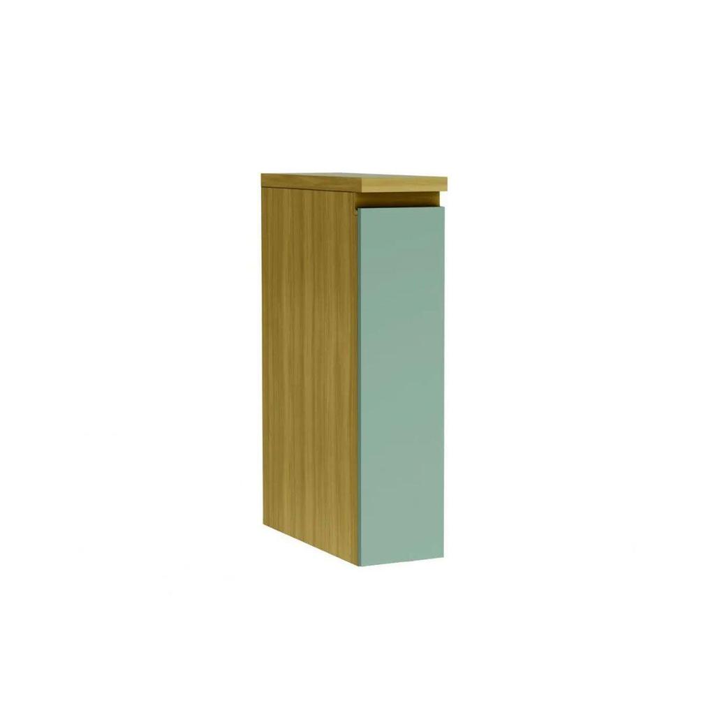 Balcão de Cozinha Rainha Porta Tempero 1 Porta c/Tampo 20cm Nature/Verde - Nesher