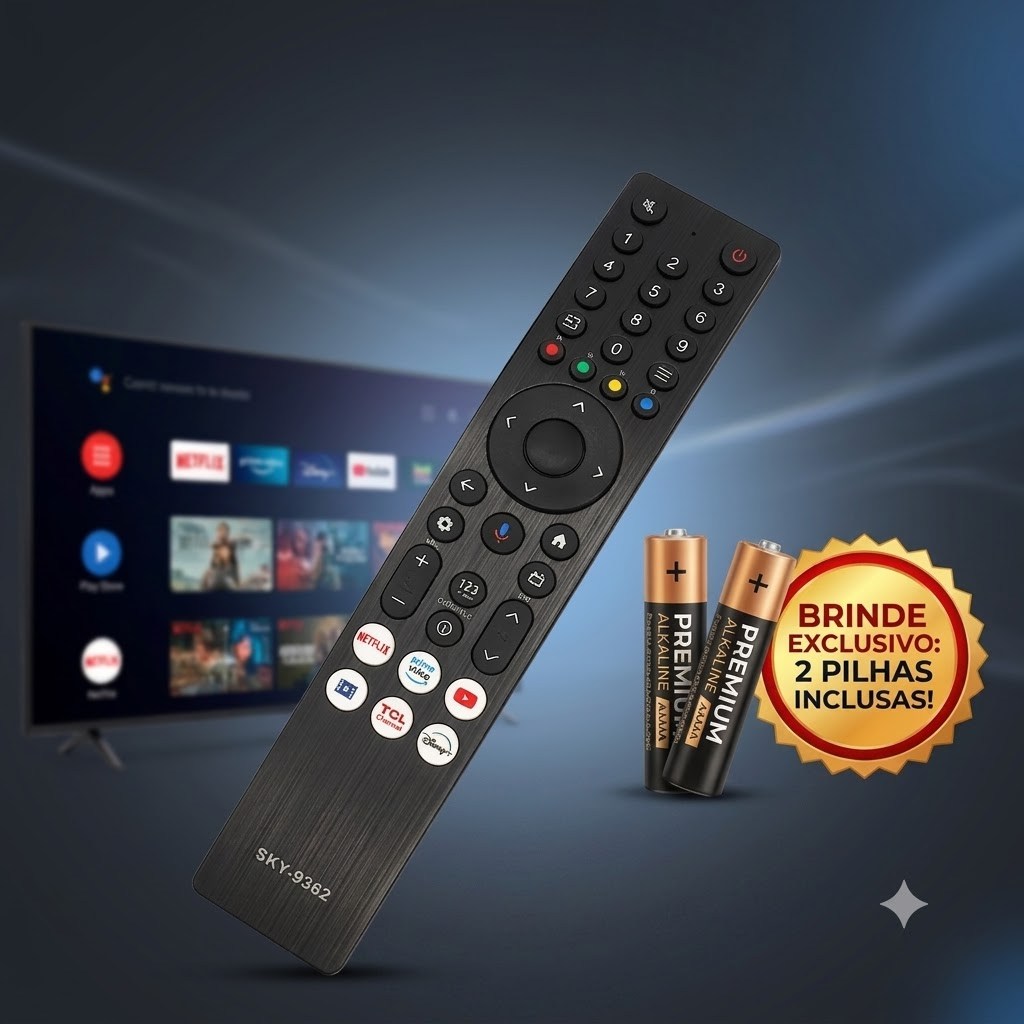 Controle Remoto Compatível Com TV TCL QM6K QM7K Series QLED 4K UHD Smart TV Premium QD-MiniLED RC833 SKY-9362