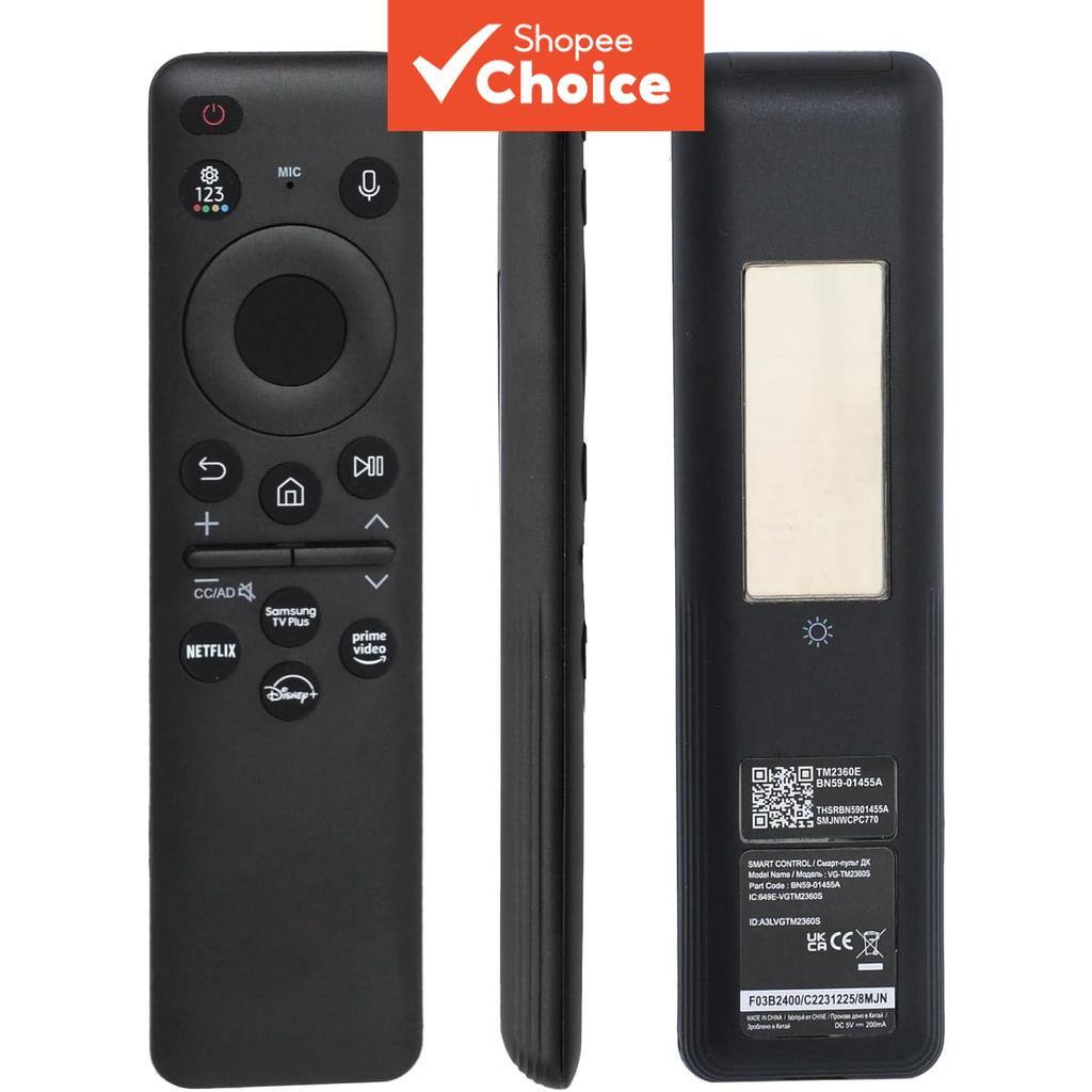 Imagem Controle Remoto De TV Inteligente Com Voz Para Televisão Samsung Solar Cell BN59-01455A 4K 8K QLED