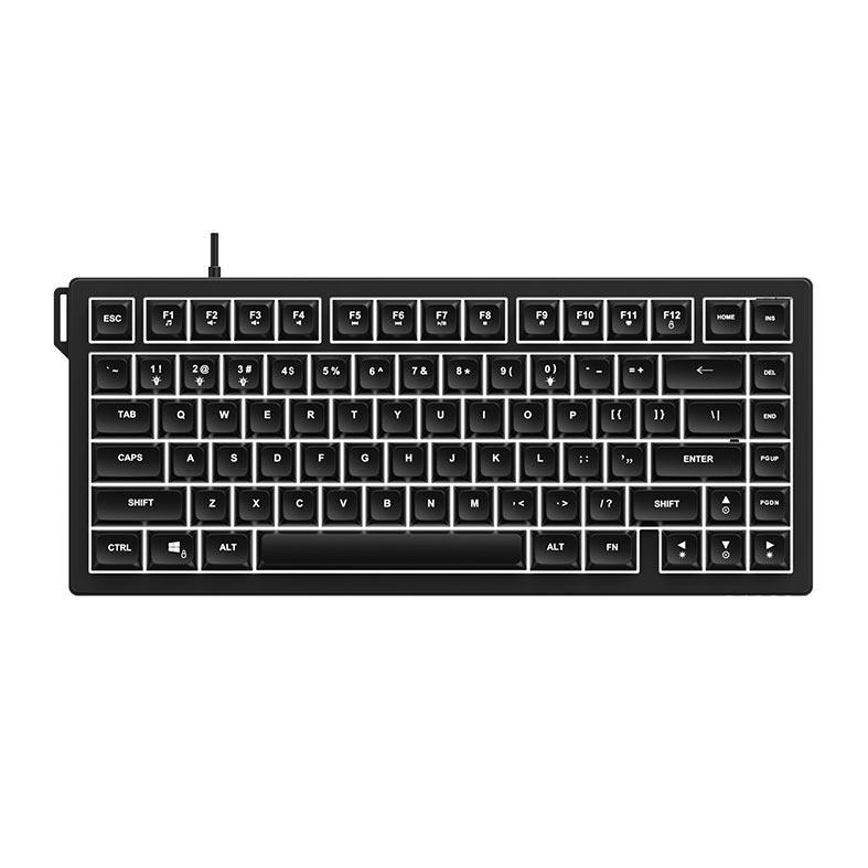 Teclado Gamer Ajazz AF82, LED Branco, Preto, AF82-BLACK