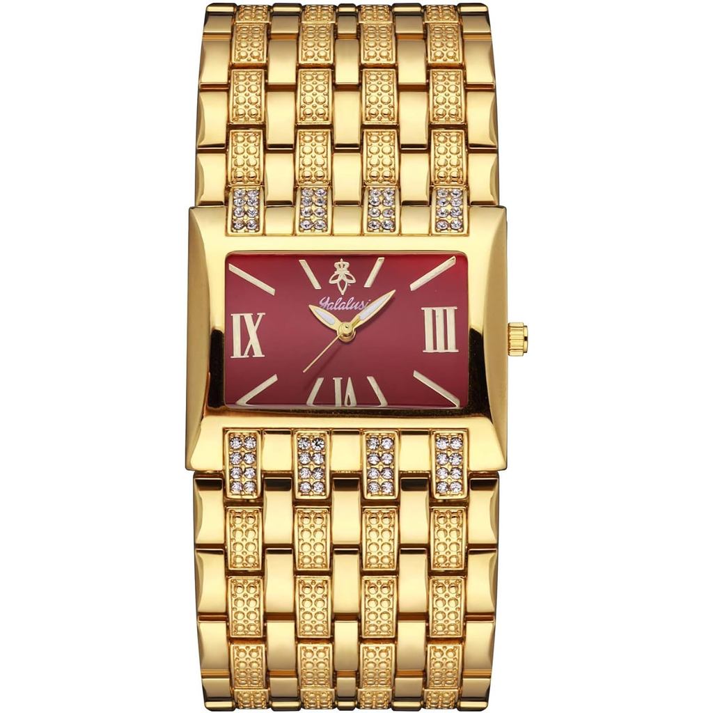 Relógios de Ouro FANMIS para Mulheres, Relógio de Pulso de Luxo para Senhoras, de Pulseira Retangular, Relógio d