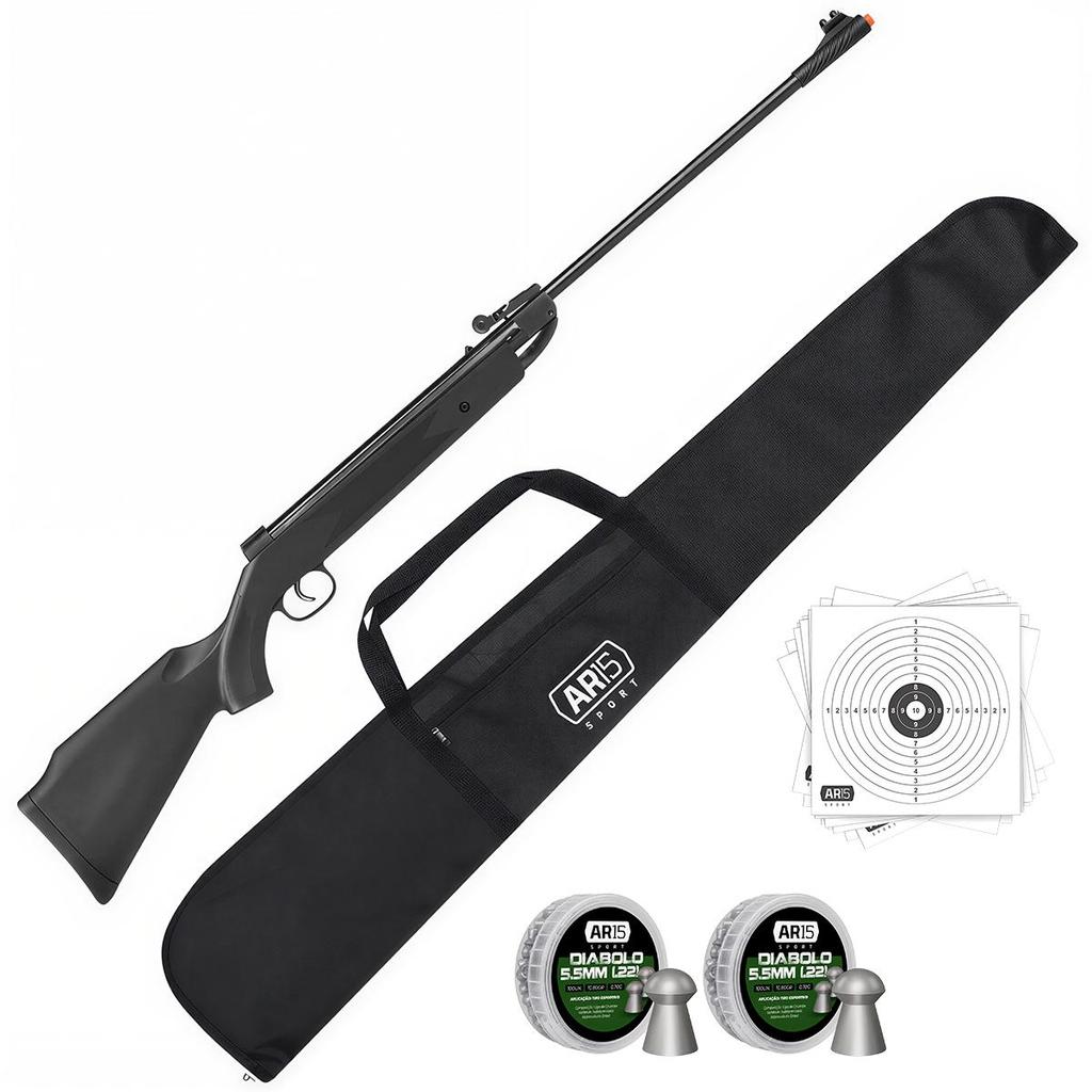 Carabina Pressão 5.5 Fixxar Ranger c/ Capa 120cm + Chumbinho