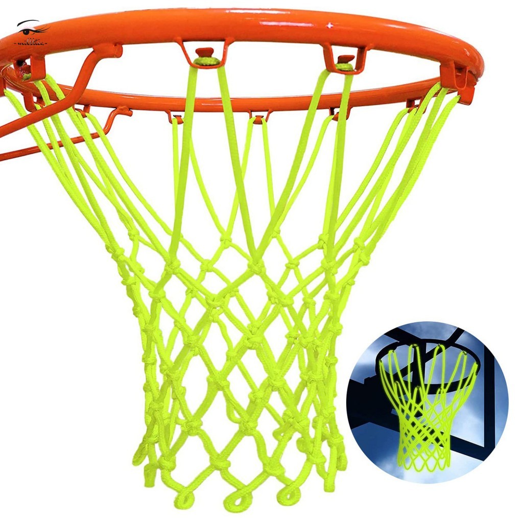 Rede De Basquete Luminosa-Cesta Iluminada De Nylon Durável Para Treinamento De Tiro