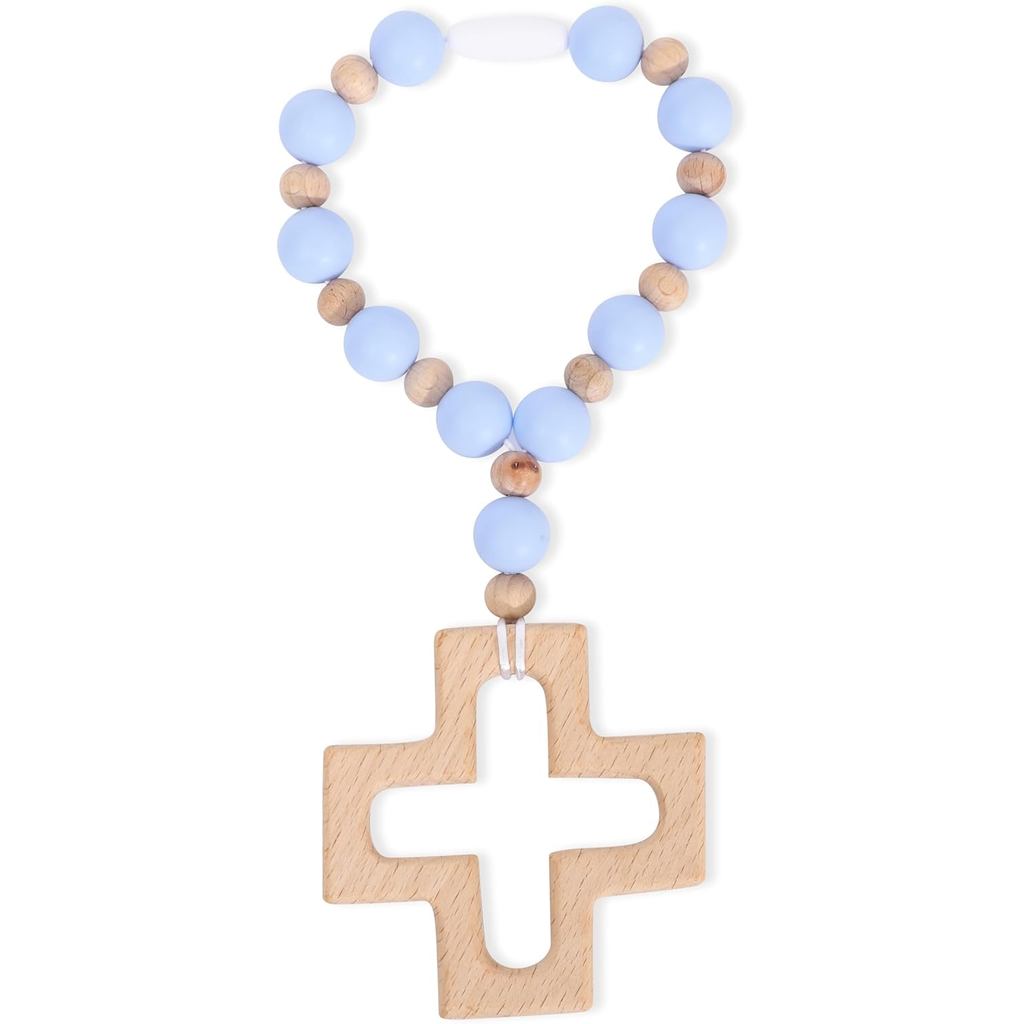 Terço de Silicone de Dez Anos, uma Corrente de Terços com Cruz, Decorações para Festas de Comunhão Cristã, Terço de Sili