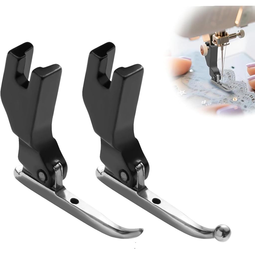 P369 Novo Calcador Especial para Miçangas e Lantejoulas, Calcador de Aço Inoxidável para Vestidos de Noiva com Miçangas 