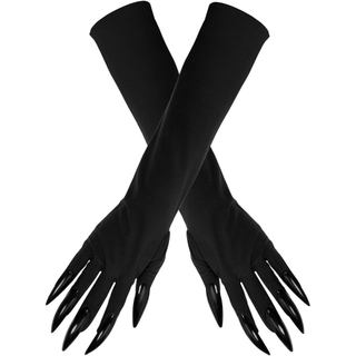 Luvas de Garras PENTA ANGEL com Unhas Longas, 1 Par, Luvas de Garras de Diabo e Bruxa para Fantasia de Halloween Feminin