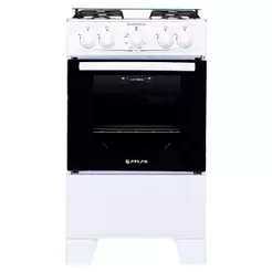 Fogão de Piso 4 Bocas GLP Atlas Coliseum Mesa em Aço Inox Acendimento Manual Branco