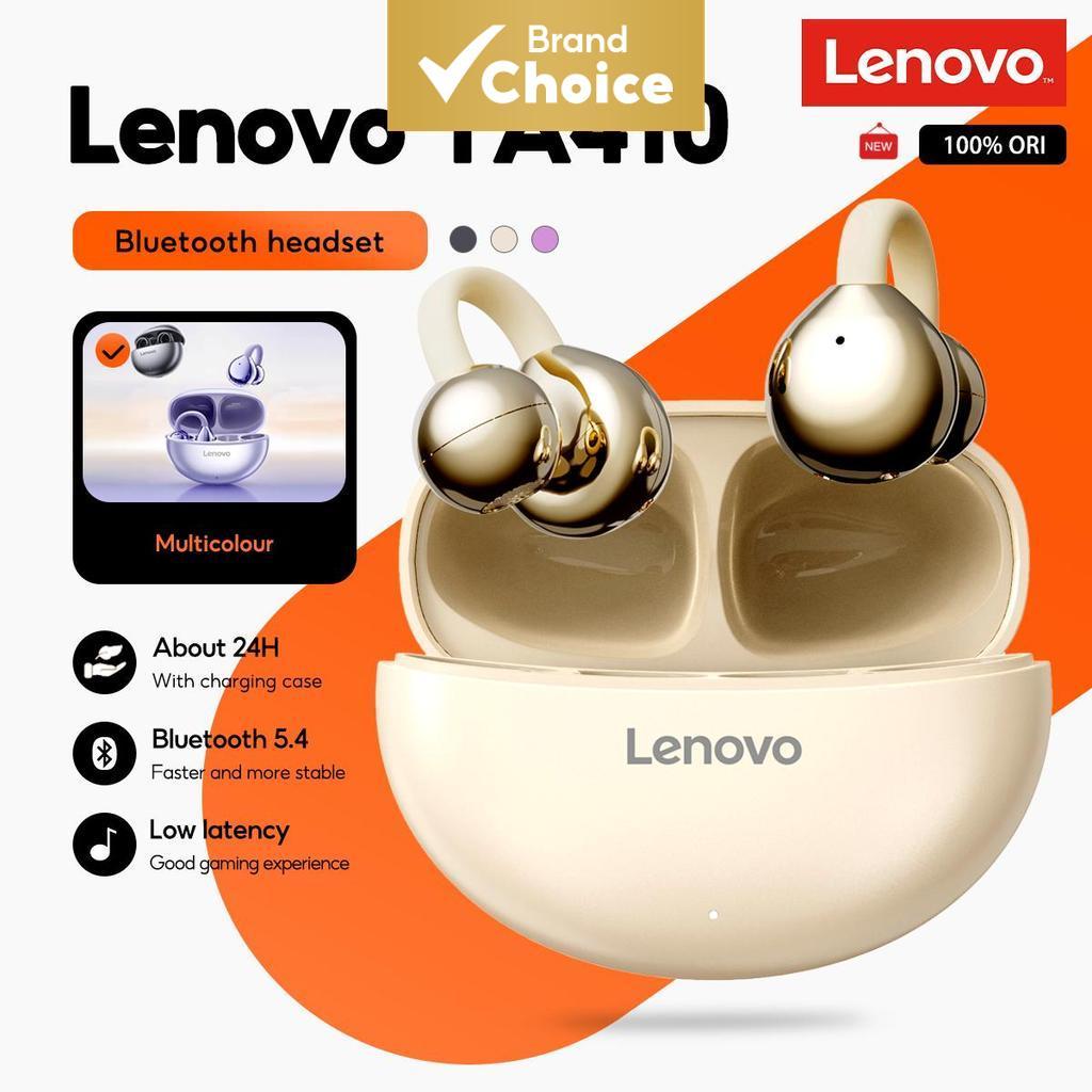 Fones De Ouvido Lenovo TA410 TWS Tipo Clipe De Orelha Controle De Toque Longo Tempo De Reprodução Com Microfone Musicais