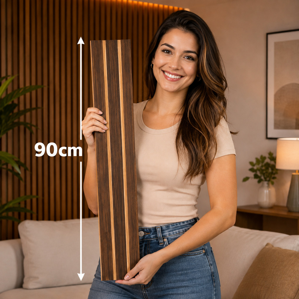 Kit Placa Grande Ripada 10x90cm De Alta Qualidade - Envio Rapido