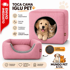 Toca Cama Iglu Pet Premium para Cães e Gatos Fundo Impermeável Diversas Cores