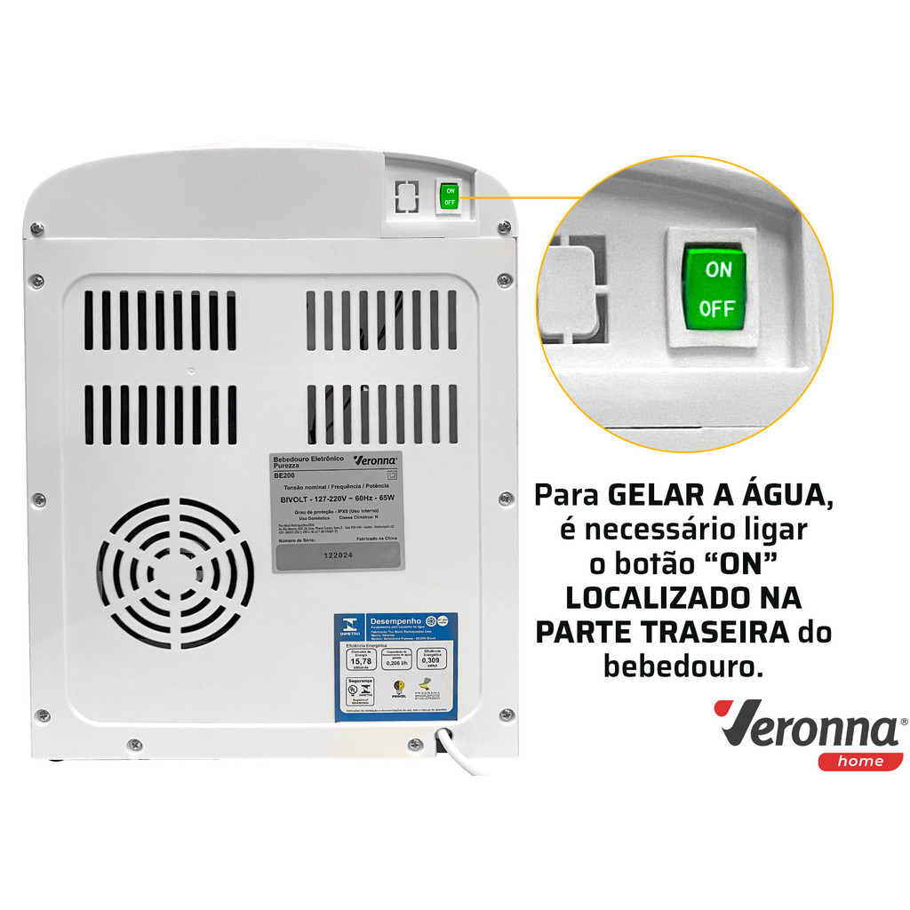 Bebedouro De Água Gelada Natural Bivolt Eletrônico · foto 2