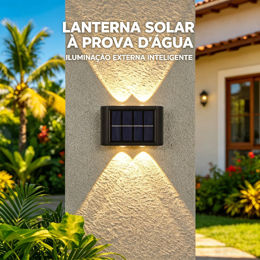 4 lED À Prova D'água Para Jardim Muro e Varanda Luminária Solar De Parede
