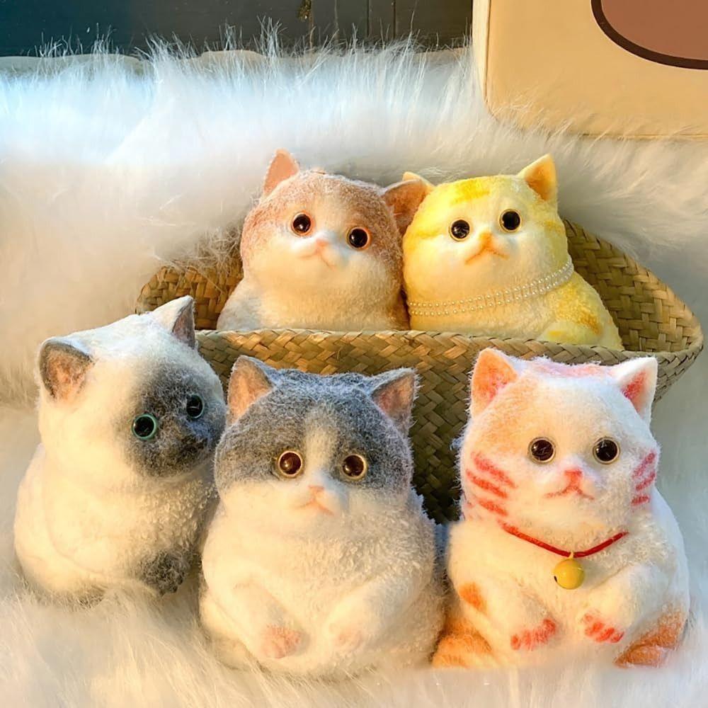 Brinquedos Macios Do Aperto Gato De PEONYQ , Brinquedo Lento Alívio Estresse Silicone Da Recuperação , Com De Beliscar S