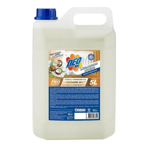 Sabão Líquido Para Roupas Delicadas Coco 5 Litros - Deoline