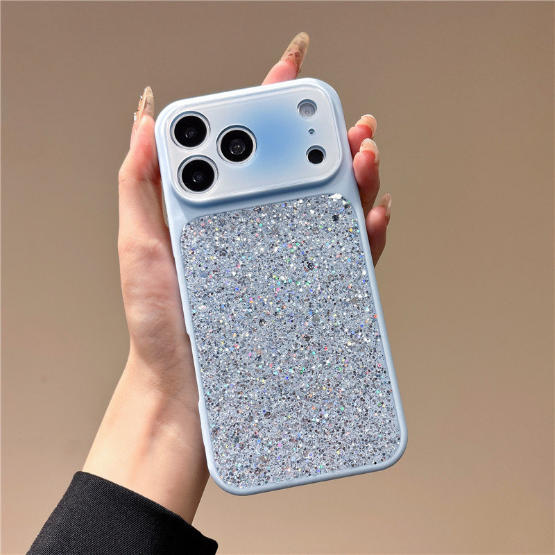 Capa de Telefone Brilhante com Diamantes e Glitter Dopamina para iPhone 17 16 15