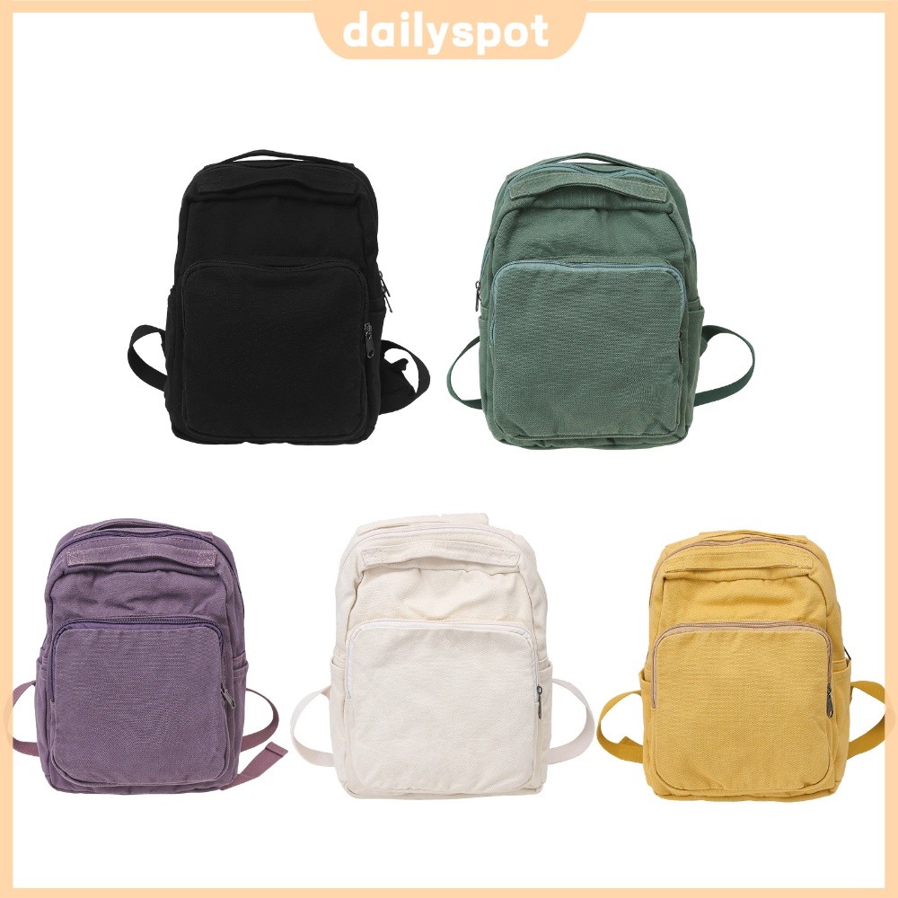 Mochila Feminina De Lona All-Match , De Viagem Casual De Grande Capacidade , Mochilas Diárias [dailyspot.br]