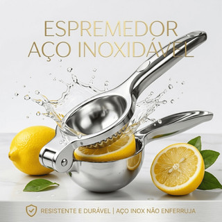 Espremedor de Limão Inox Manual Maciço Super Forte Utensilio para Cozinha Multiuso