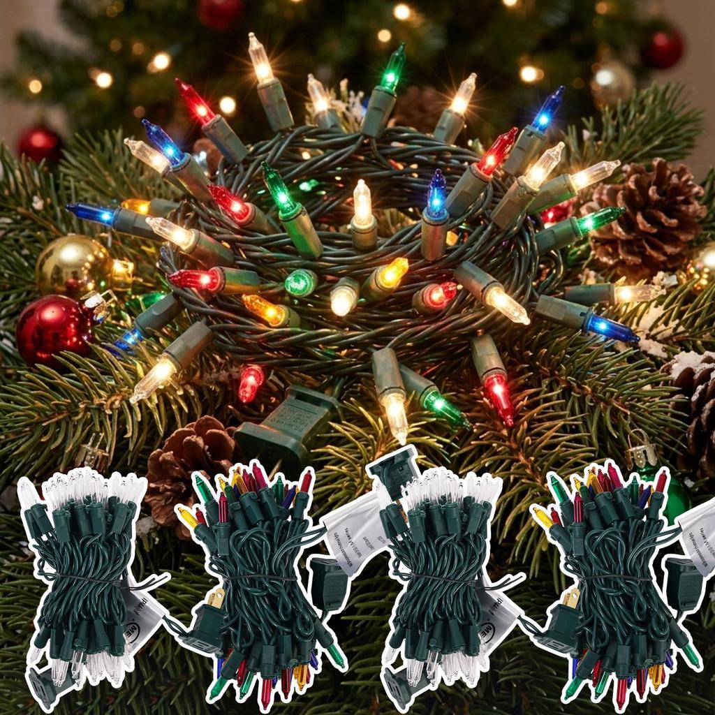Luzes Coloridas Retrô De Natal | De Corda Led À Prova D'água 4M Para Exibição De Janela , Árvore , Guirlanda De Decoraçã