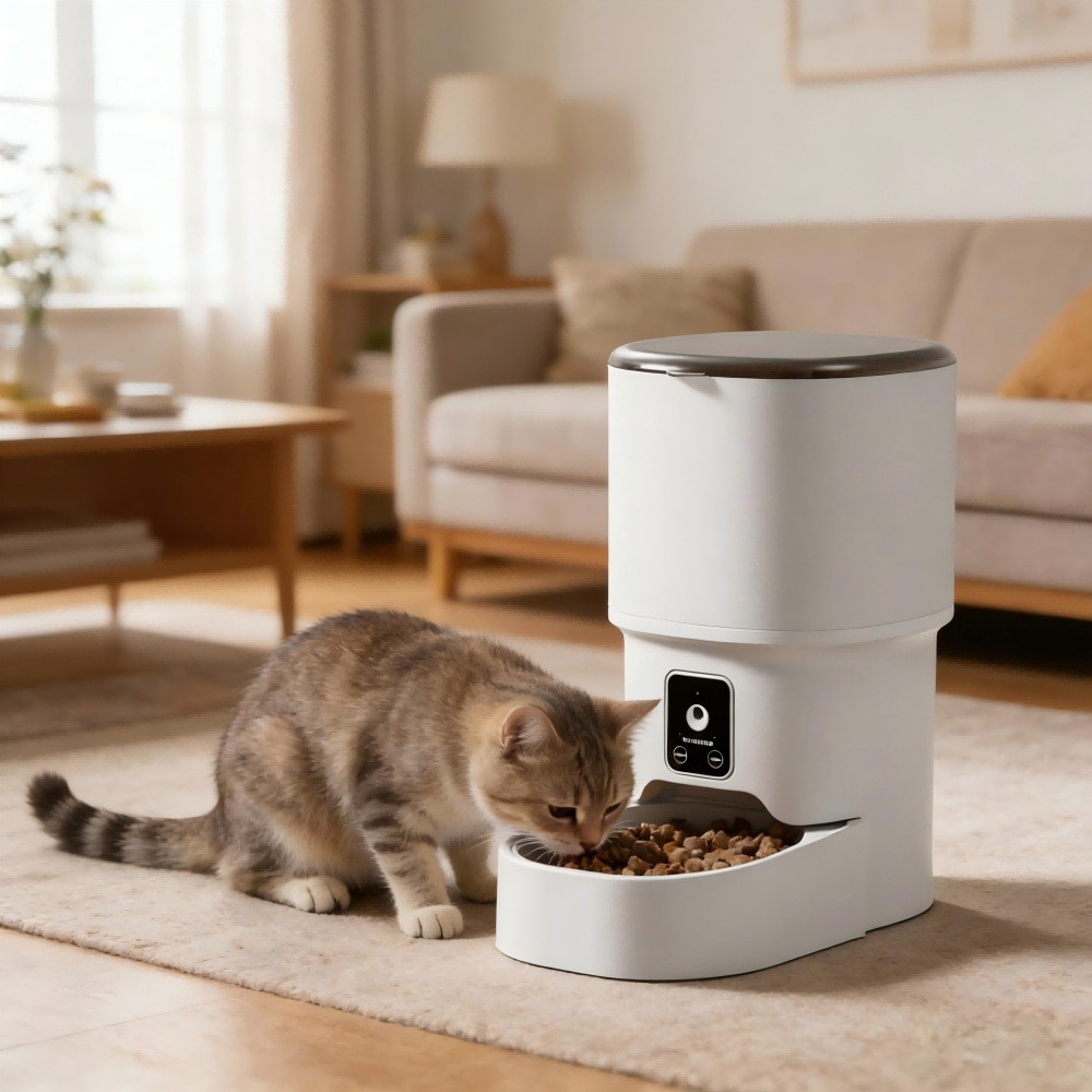 Alimentador Automático para Cães e Gatos 4L Programável 6 Refeições com Timer e Display Digital