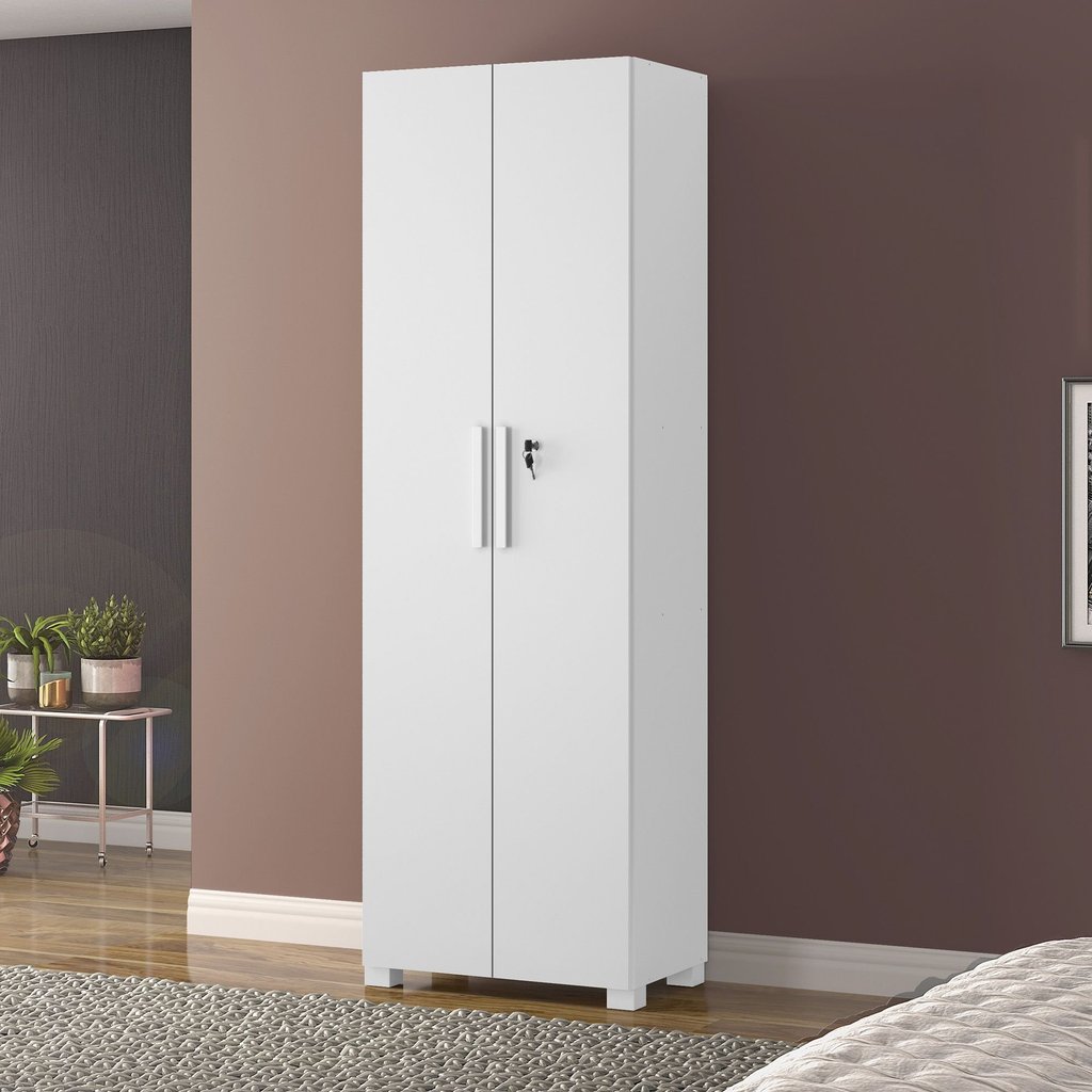 Armário para Escritório 2 Portas com Chave 61cm Nt 4020 Branco New Branco New