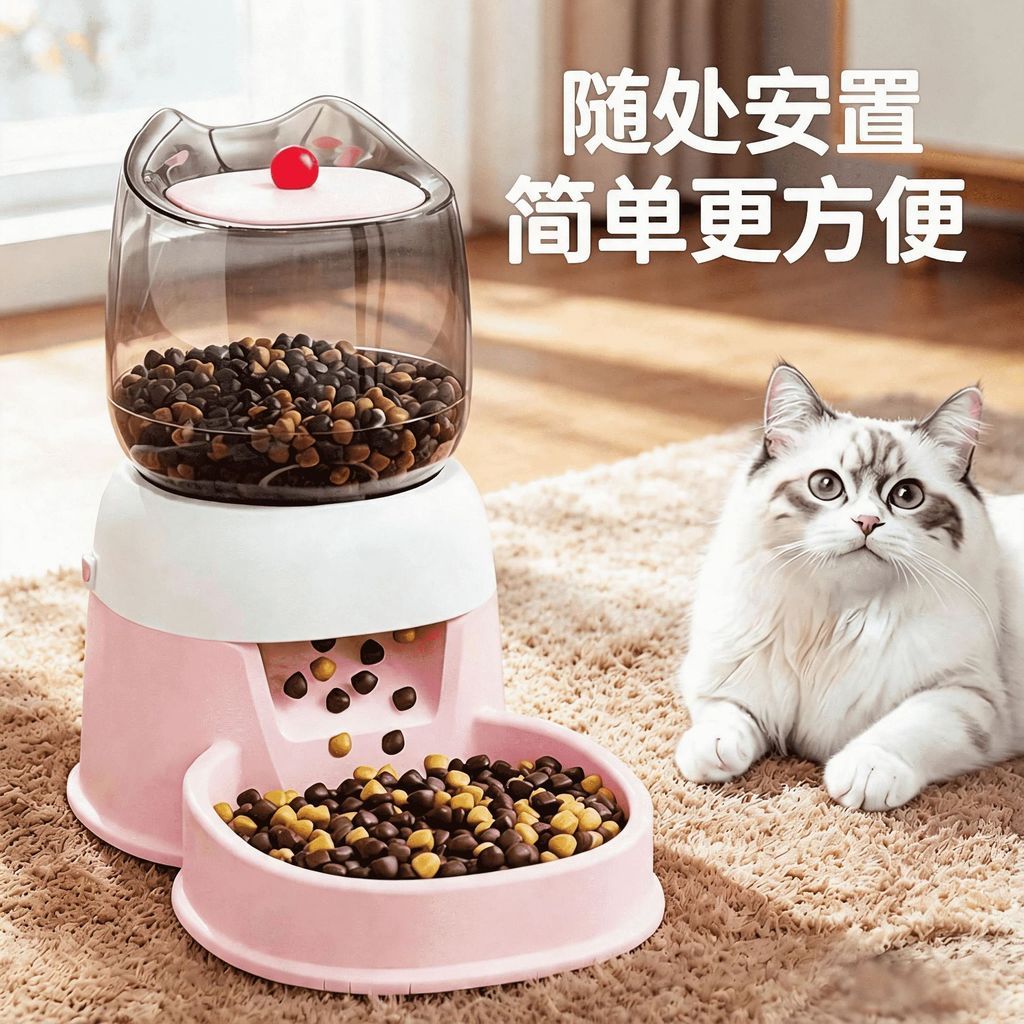 Alimentador automático para animais de estimação, gato, cachorro, Pedal de grande capacidade, alimentador para animais d