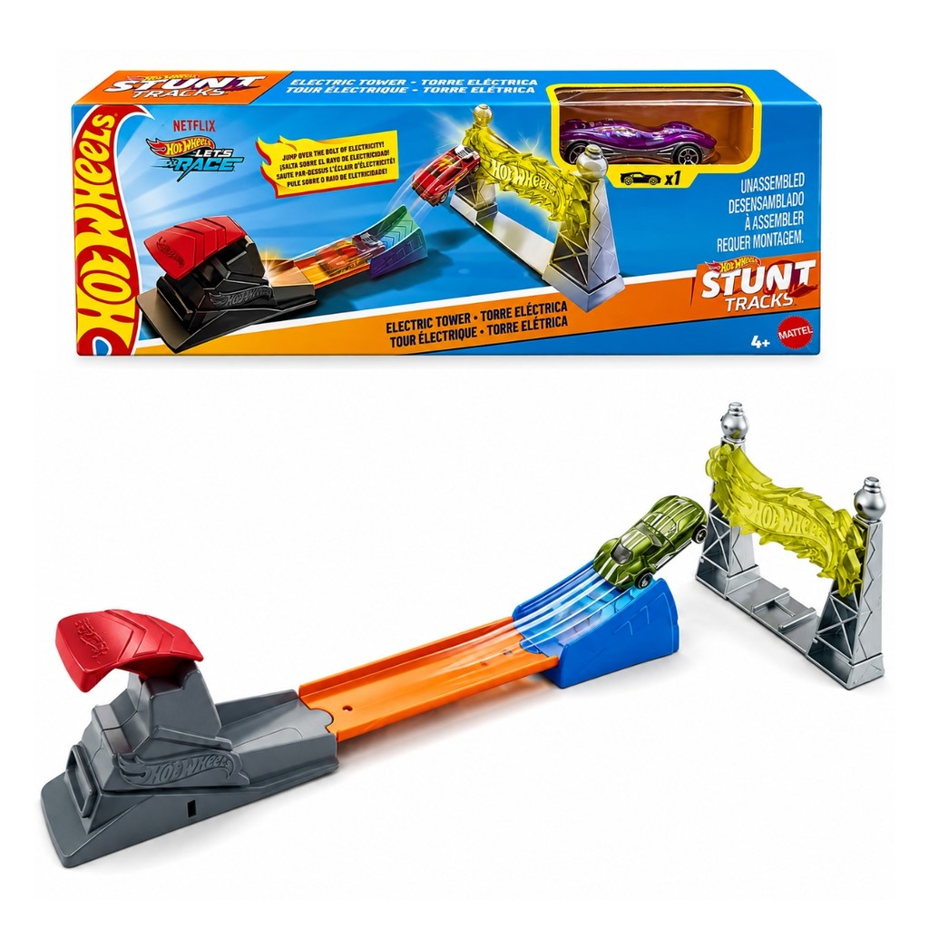 Pista Hot Wheels Stunt Tracks Torre Elétrica - Mattel