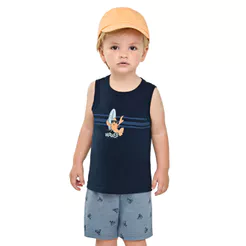 Conjunto Curto Infantil Menino Lagosta Elian Azul