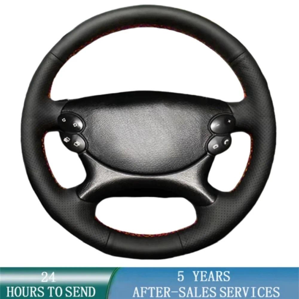Volante Trançado Para Mercedes Benz E-Class W21 SL R230 CLK C209 A209 C219 W463 Capa De Do Carro Couro