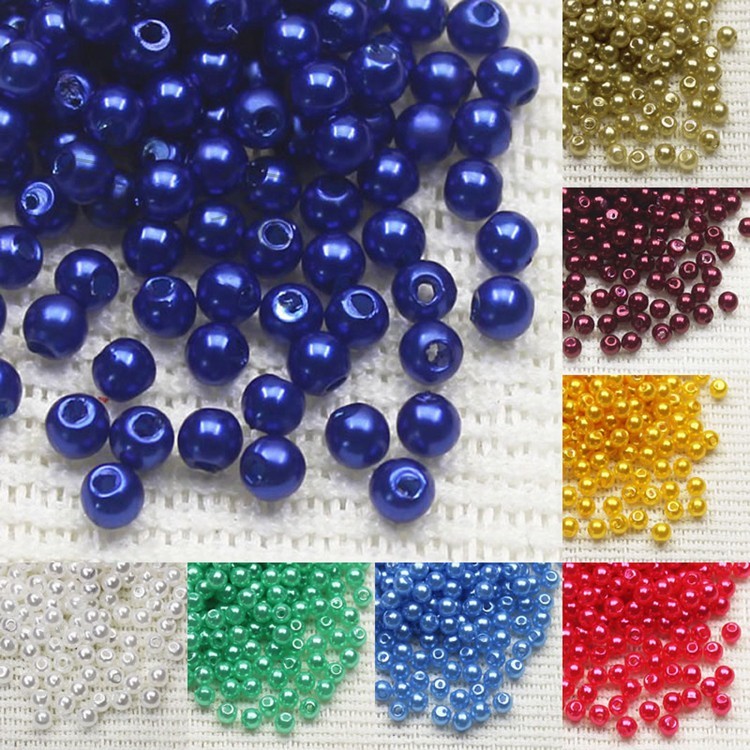 Acessórios de jóias acessórios diy Material imitação pérolas artesanal frisado contas soltas 4mmDIY acessórios colorido