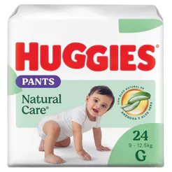 Fralda Roupinha Huggies Natural Care Tamanho G Pacote Mega 24 Unidades Descartáveis
